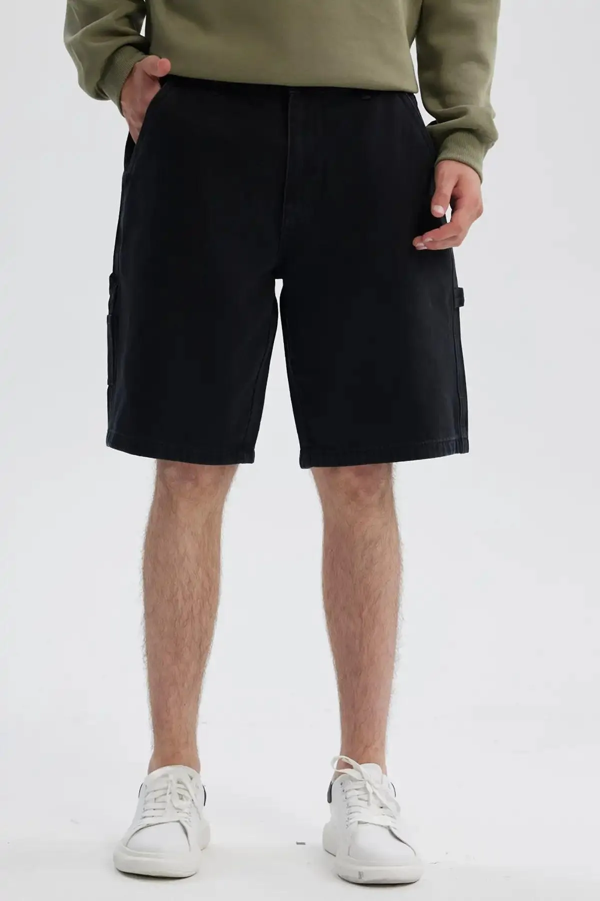 Bermuda Hombre Carpintero Baggy Fit Negro