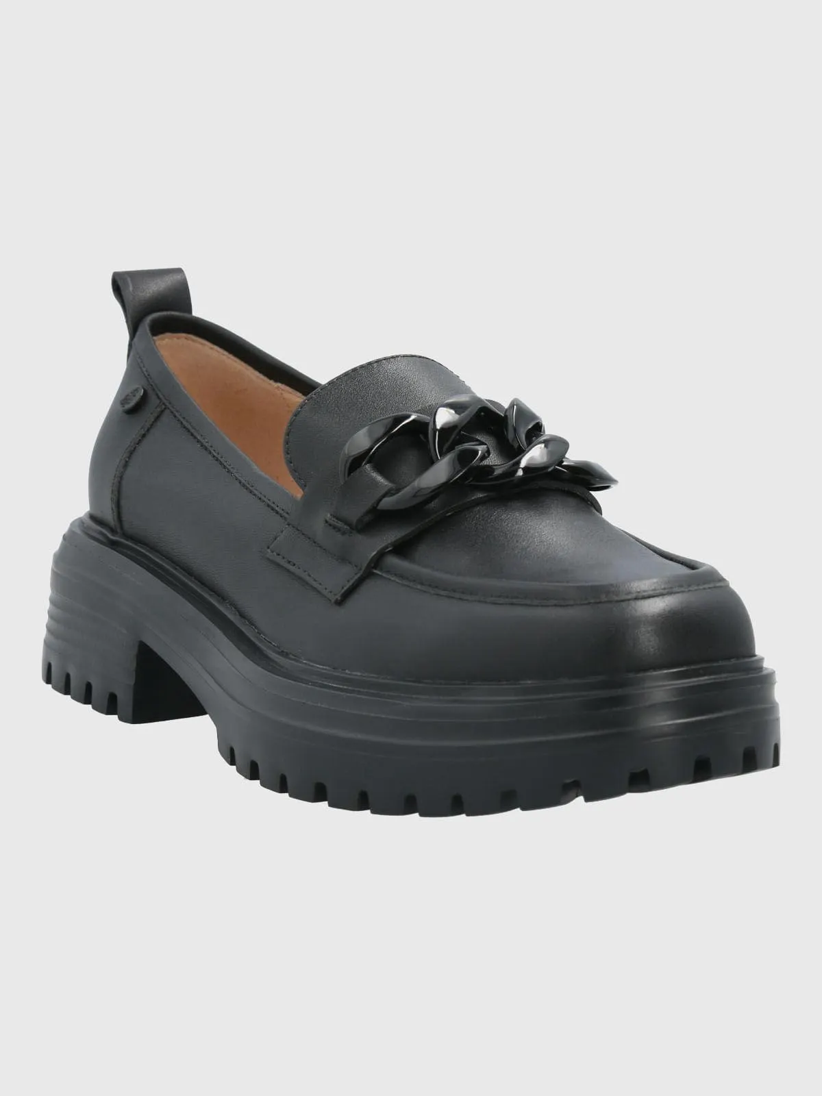 Mocasin Cuero Mujer Leboni Negro Hush Puppies