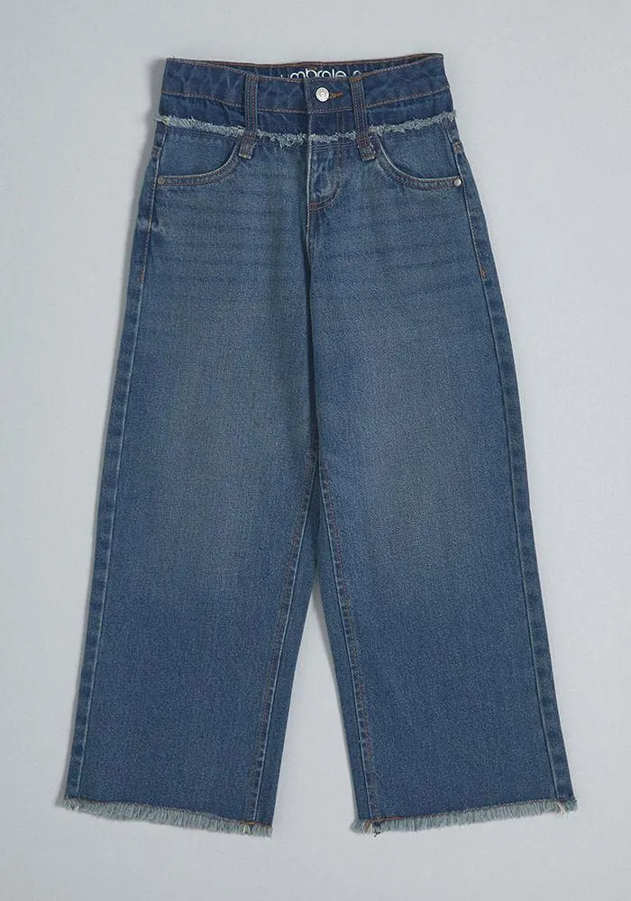 Jeans Wide Leg Desflecado