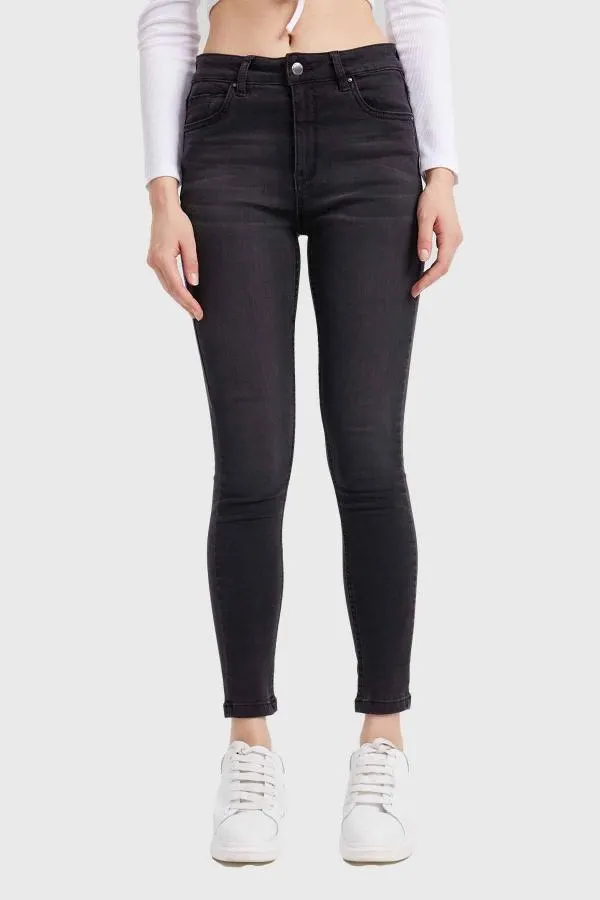 Jeans mujer super skinny estela negro