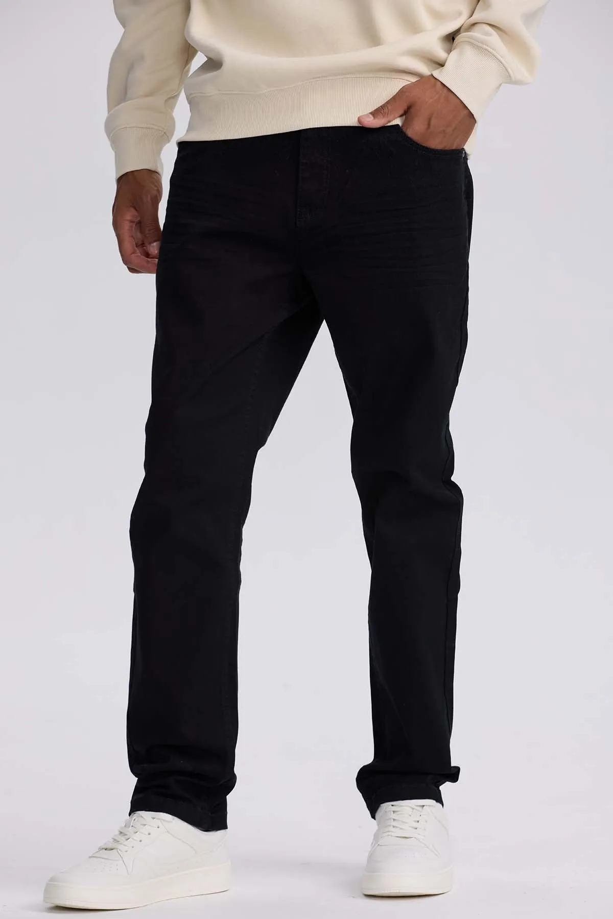 Jeans Hombre Slim Color Negro