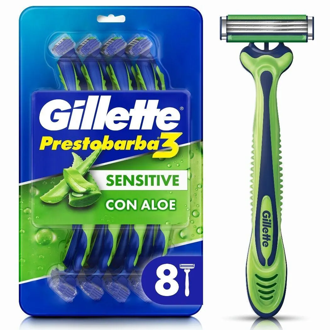 Máquina Afeitar Gillette Prestobarba3 Sensitive 8 Unidades
