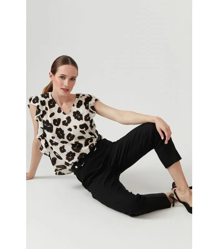 Pantalon regular negro