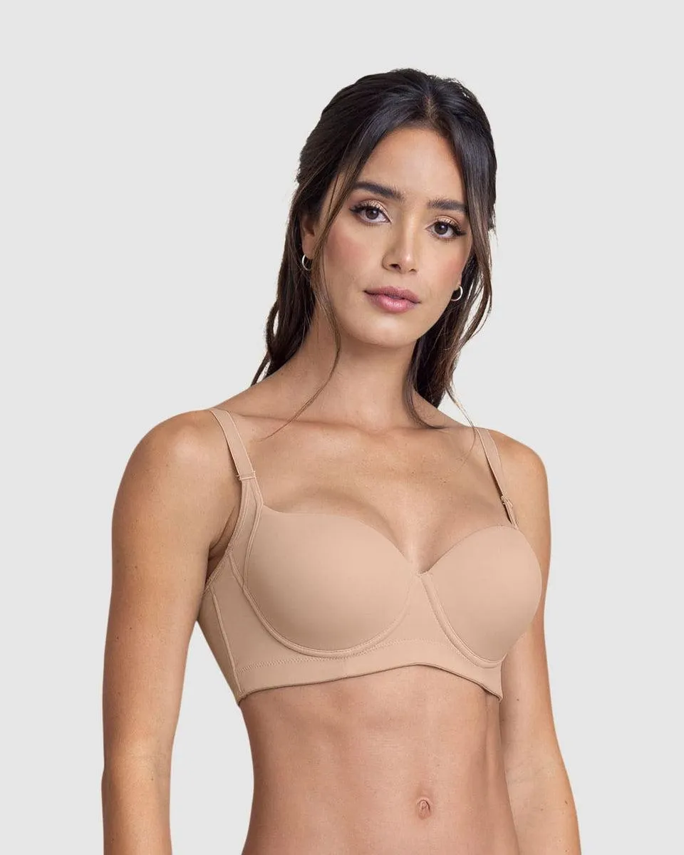 Sostén con buen cubrimiento de sisa y espalda