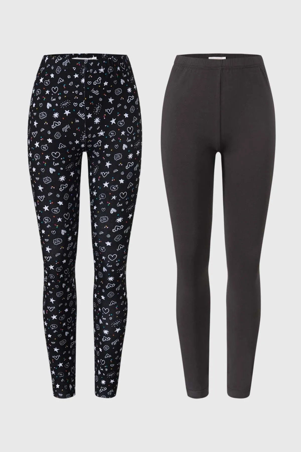 Calza Niña Bipack Print Marengo