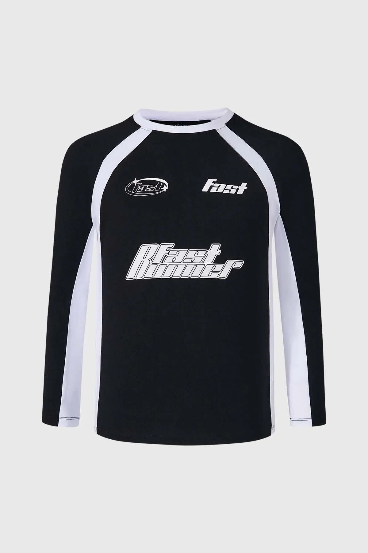 Polera Niño Racing A Contraste Negro