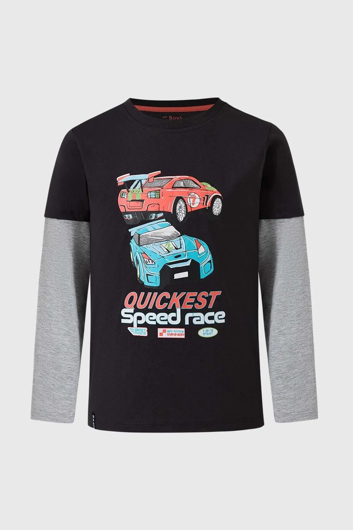 Polera Niño Doble Manga Básica Marengov