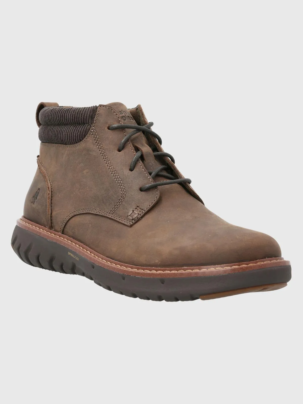 Botin Cuero Smart Lace Boot Café Hush Puppies