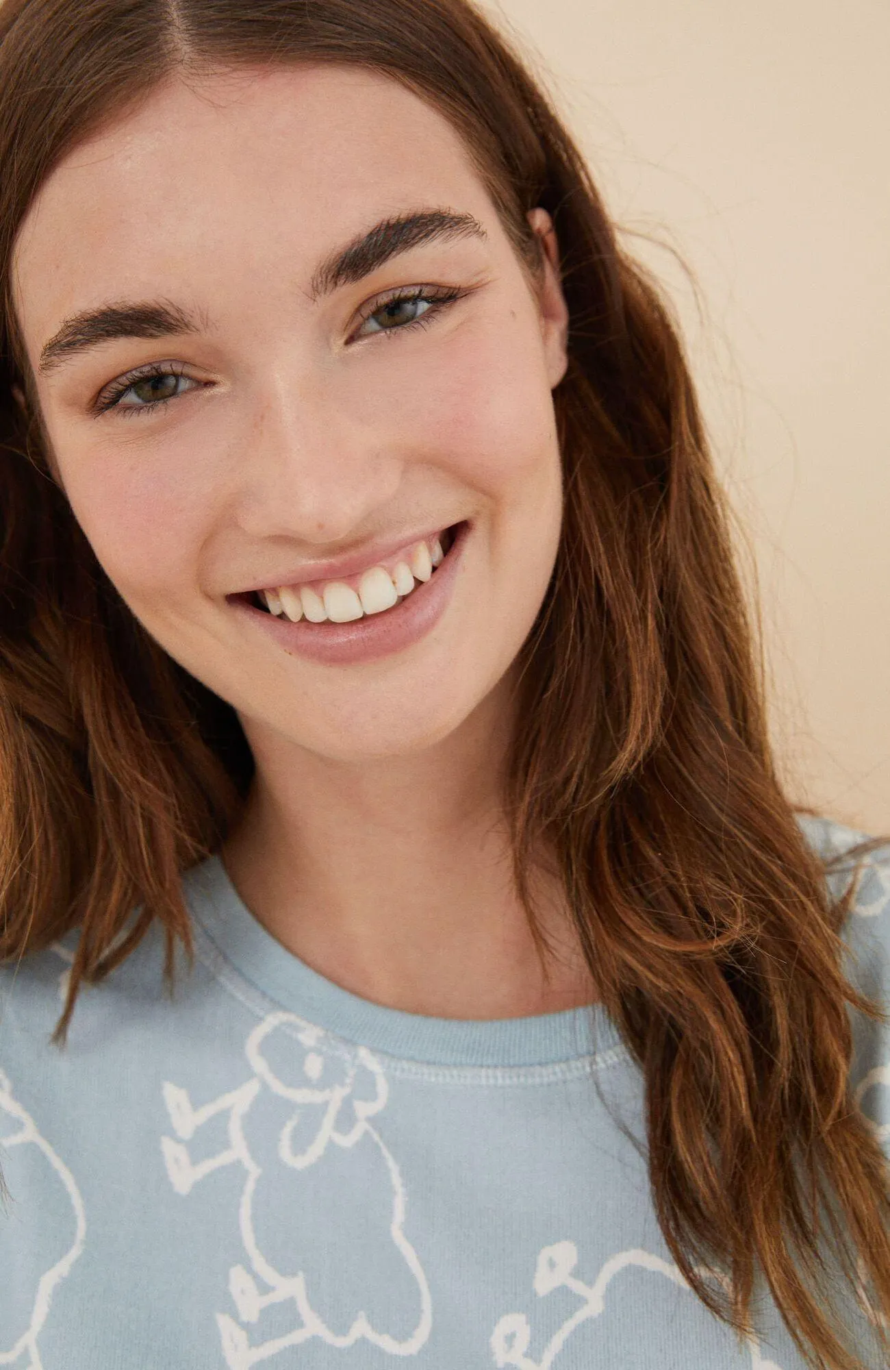 Pijama Largo Ovejas Punto Cálido Azul Women'Secret Cozy Clouds