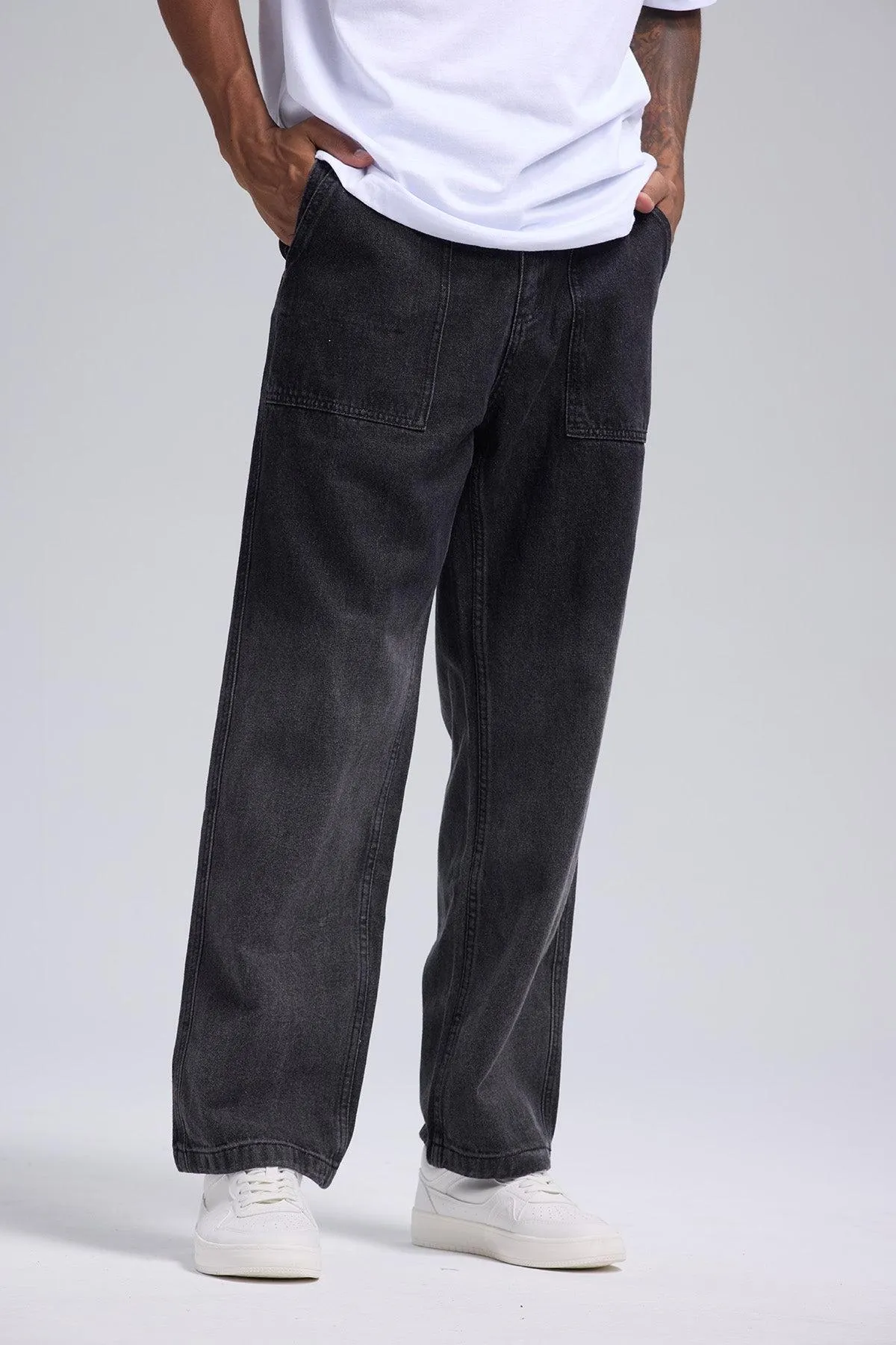 Jeans Hombre Degradé Gris Claro