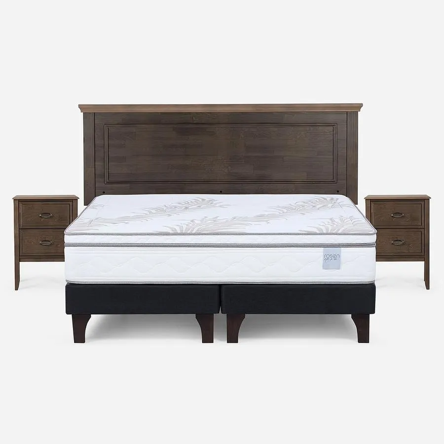 Box Spring Neo Plus King + Muebles Anna