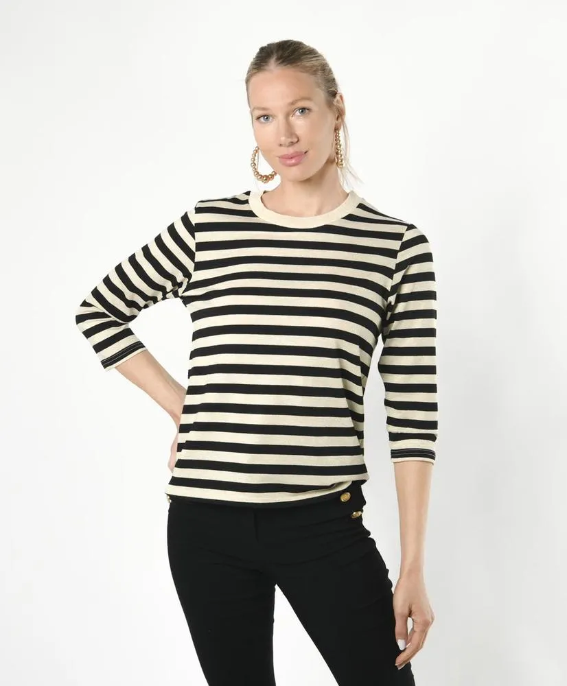 Polera mujer líneas bicolor