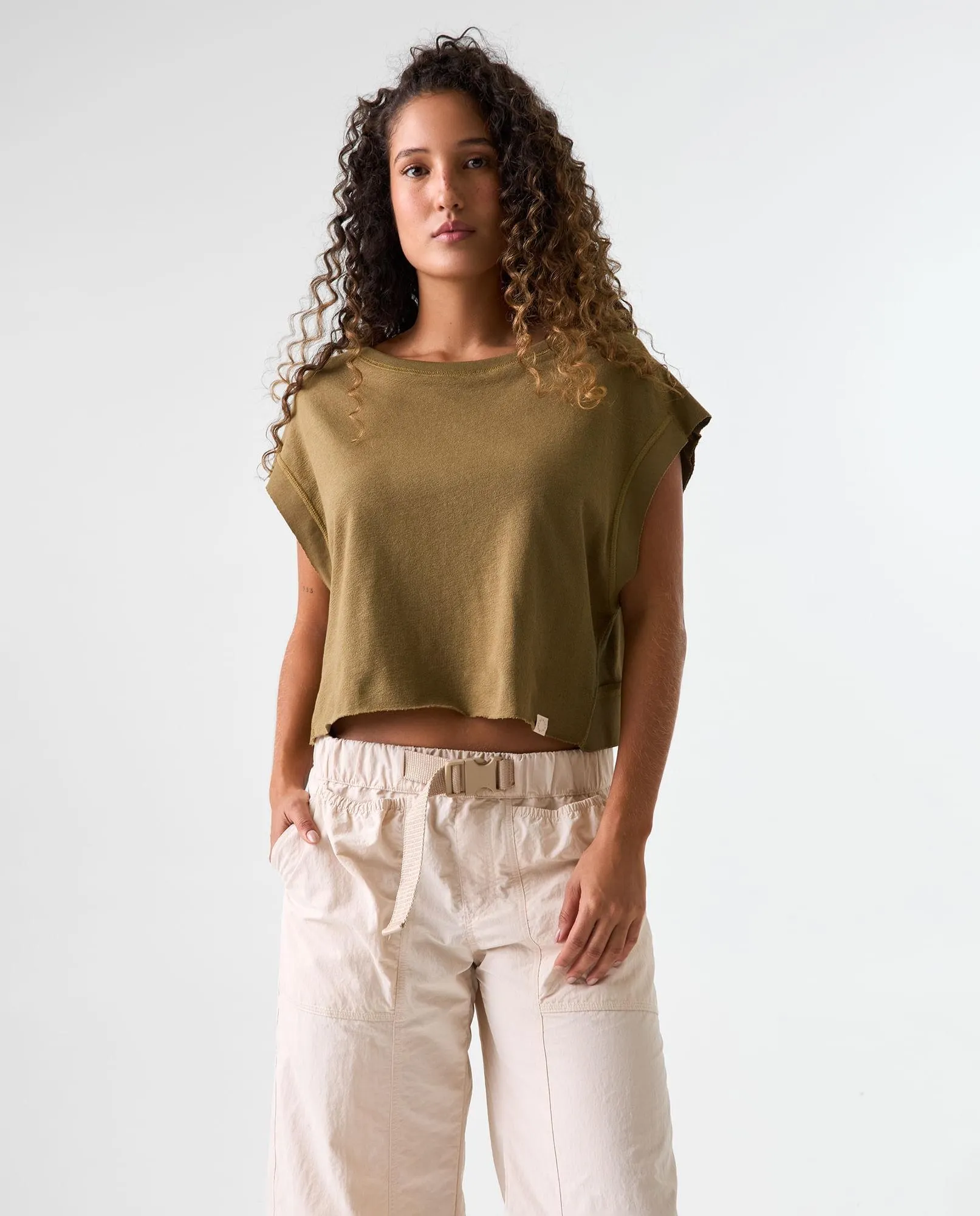 Camiseta con escote en espalda para mujer