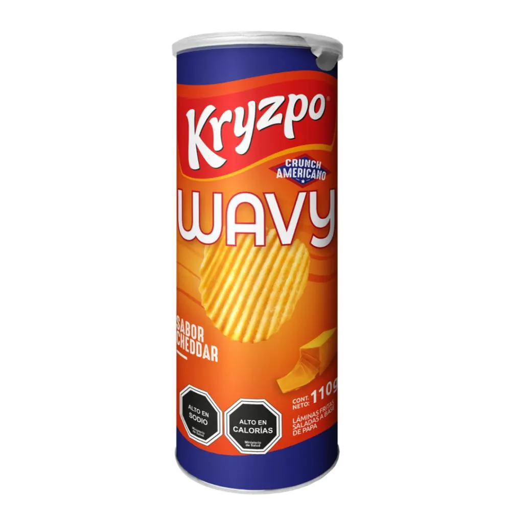 Papas fritas wavy cheddar