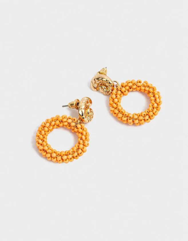 Aros con mostacillas