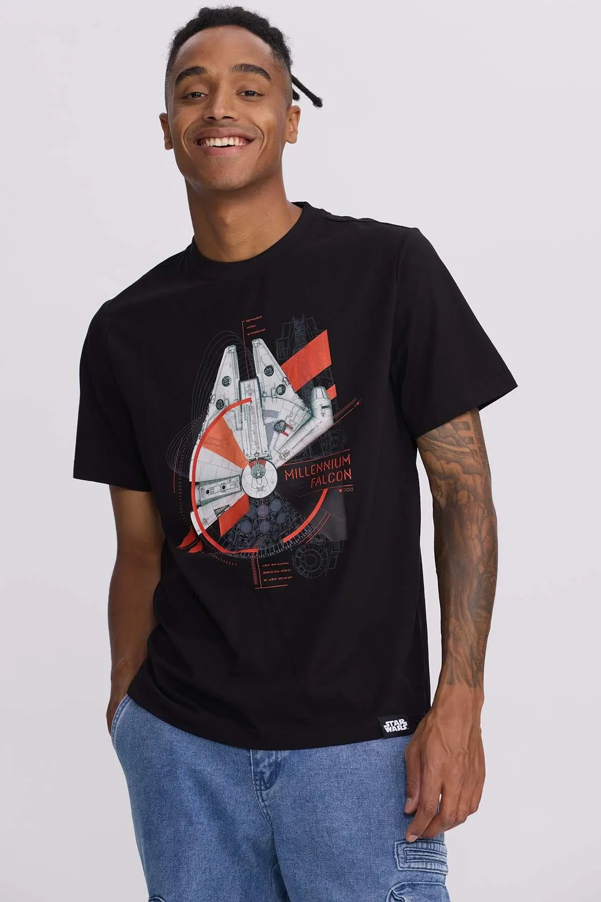 Polera Hombre Halcón Negro