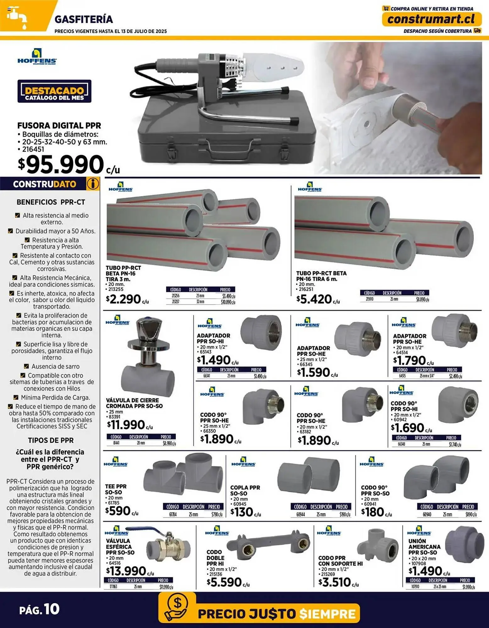 Catálogo de Catálogo Construmart 8 de julio al 6 de agosto 2025 - Página 10