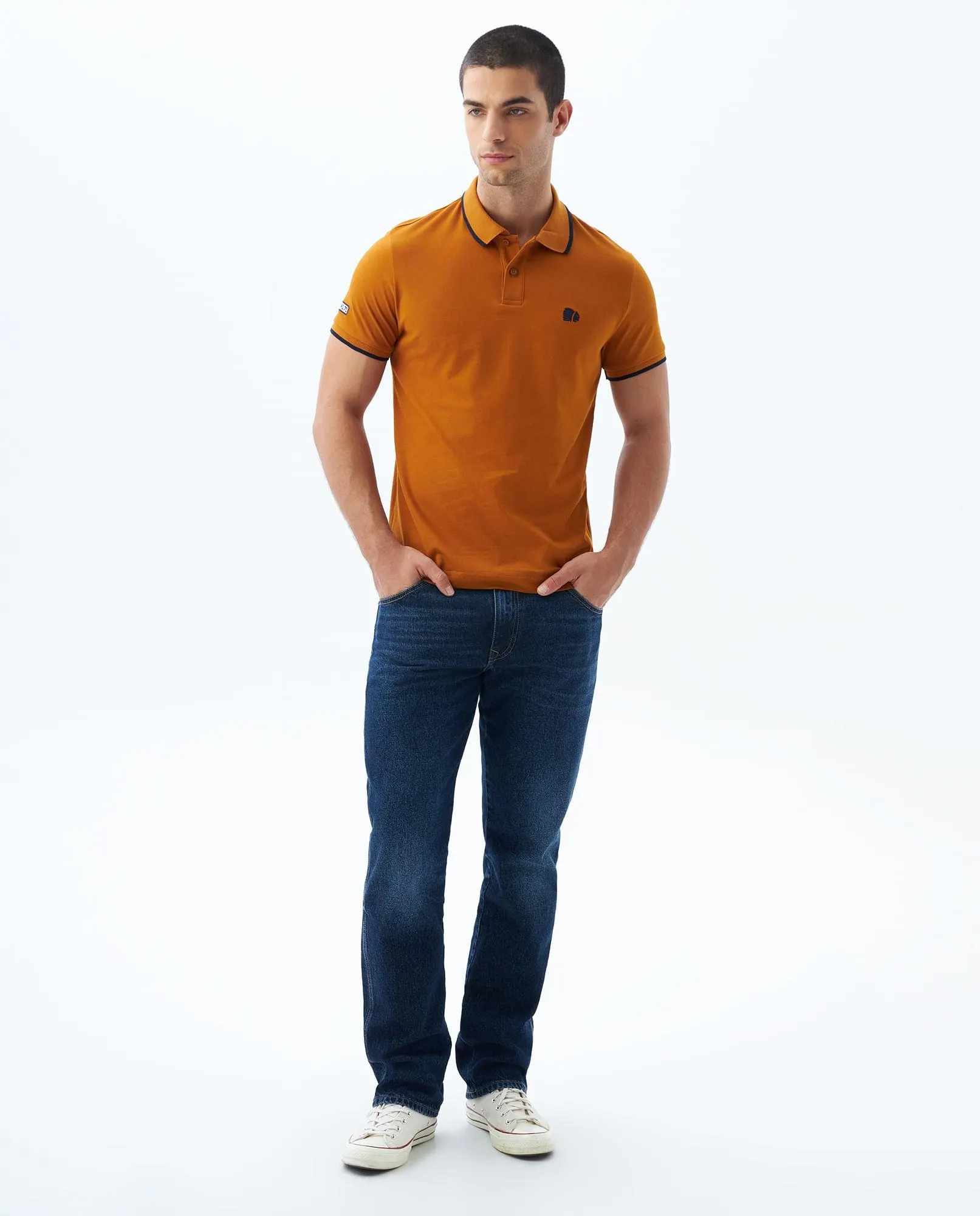 Polo Slim con aplique para hombre