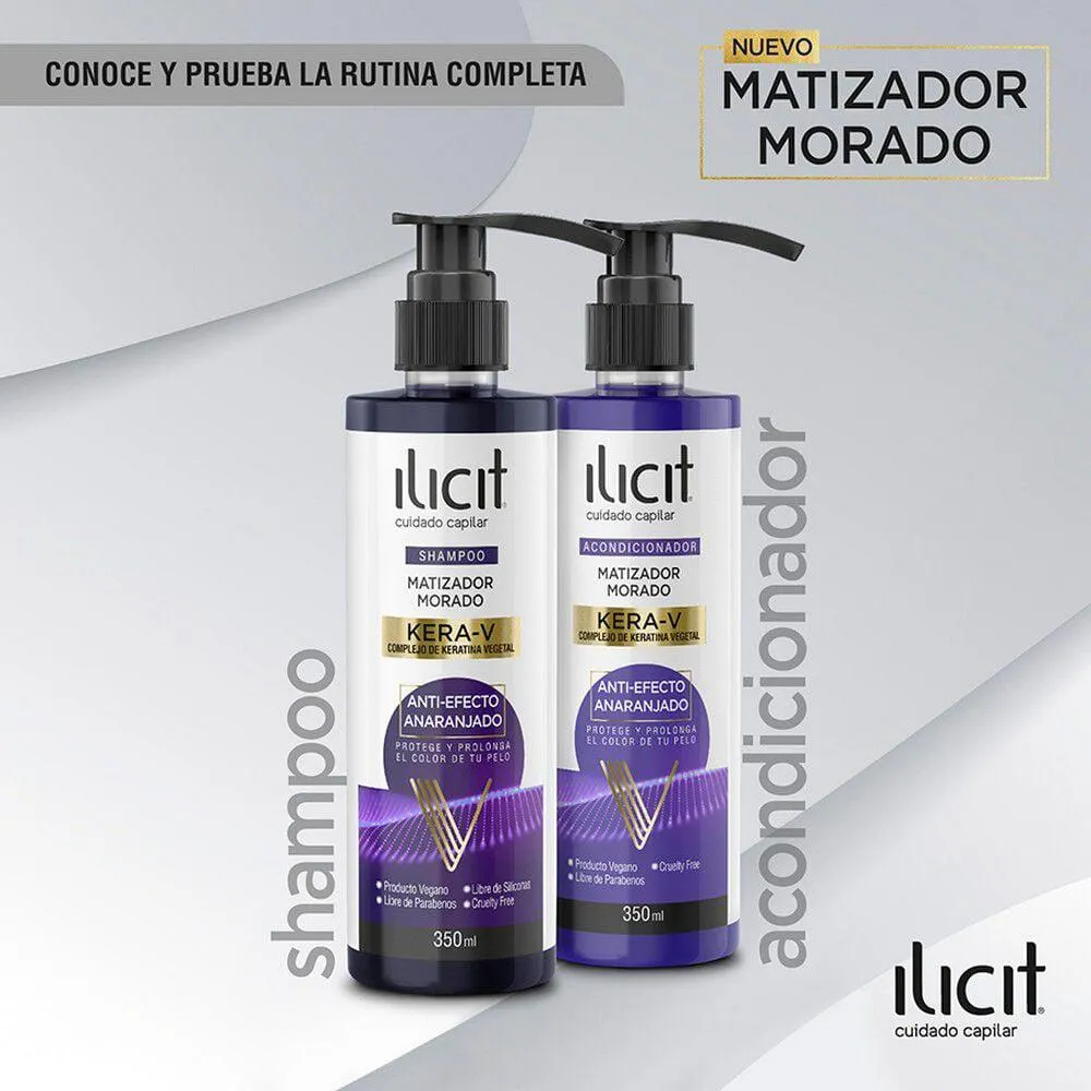 Acondicionador Matizador Morado Kera-V Anti-Efecto Anaranjado 350 ml