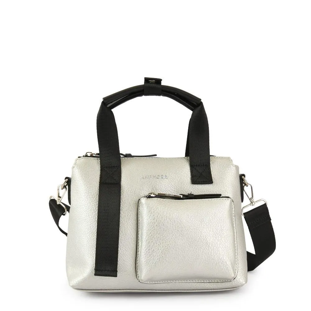 Fernanda cartera bandolera plateado