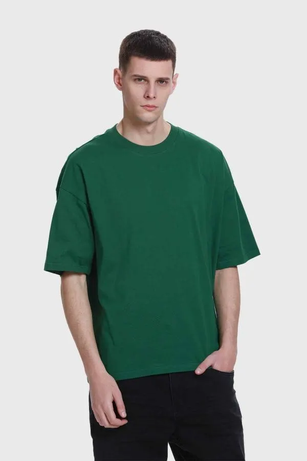 Polera hombre oversize verde i