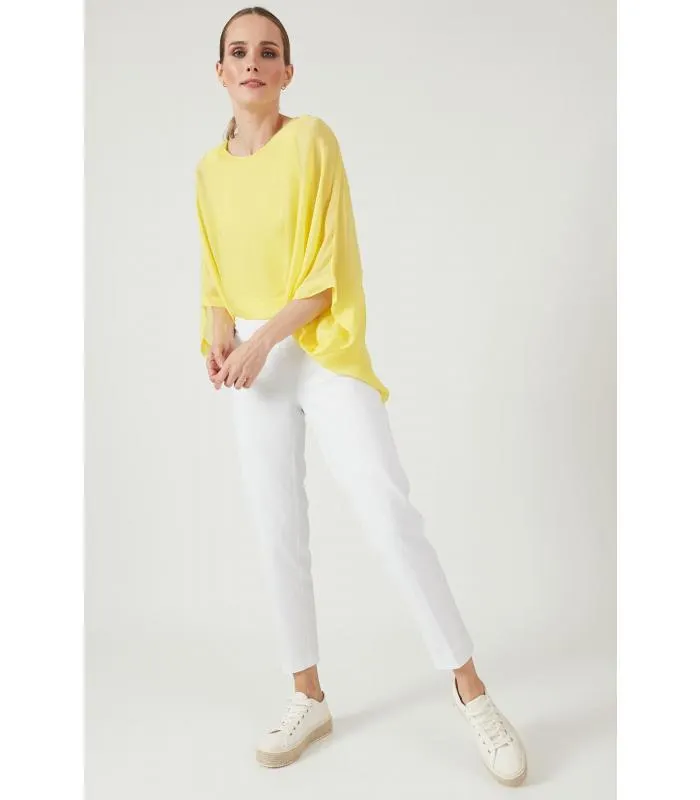 Pantalon regular blanco