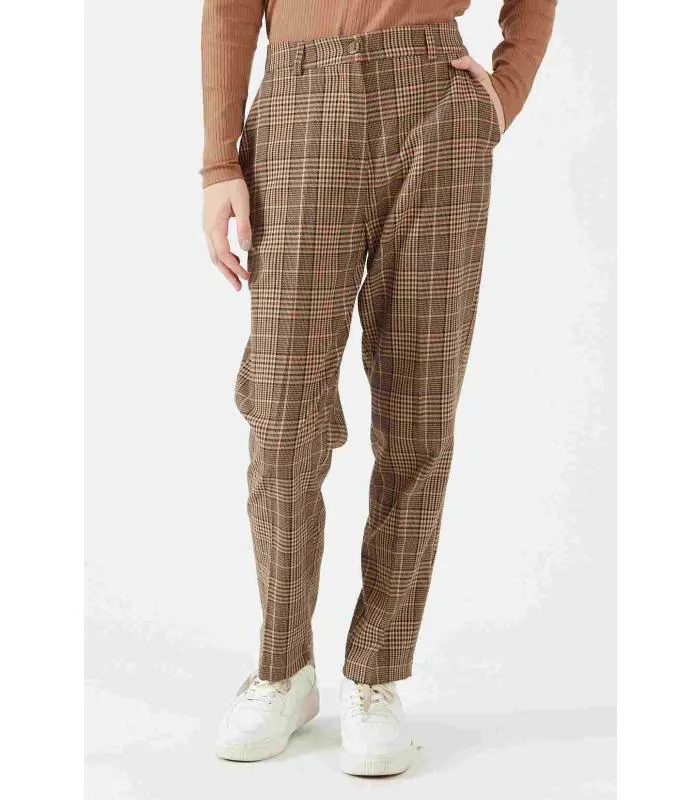 Pantalon straight camel