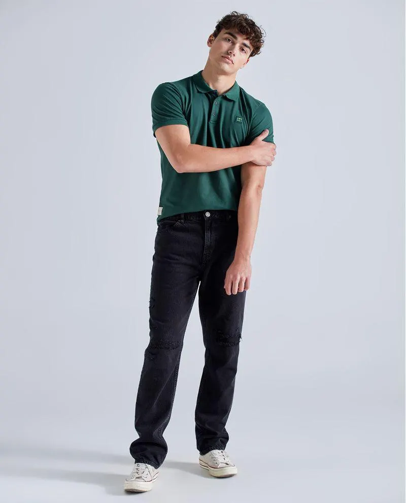 Jean Straight fit negro para hombre