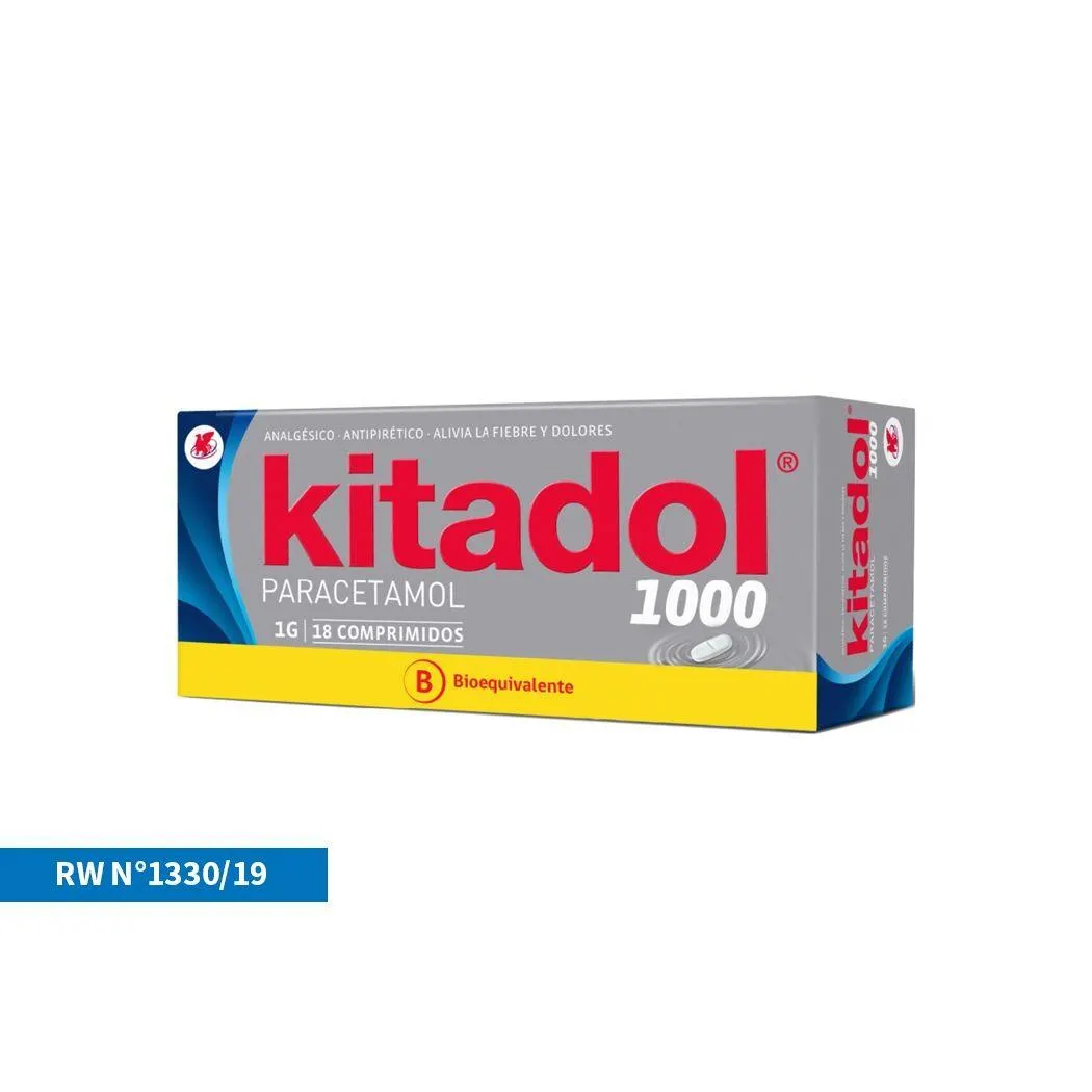 Kitadol (B) Paracetamol 1g 18 Comprimidos