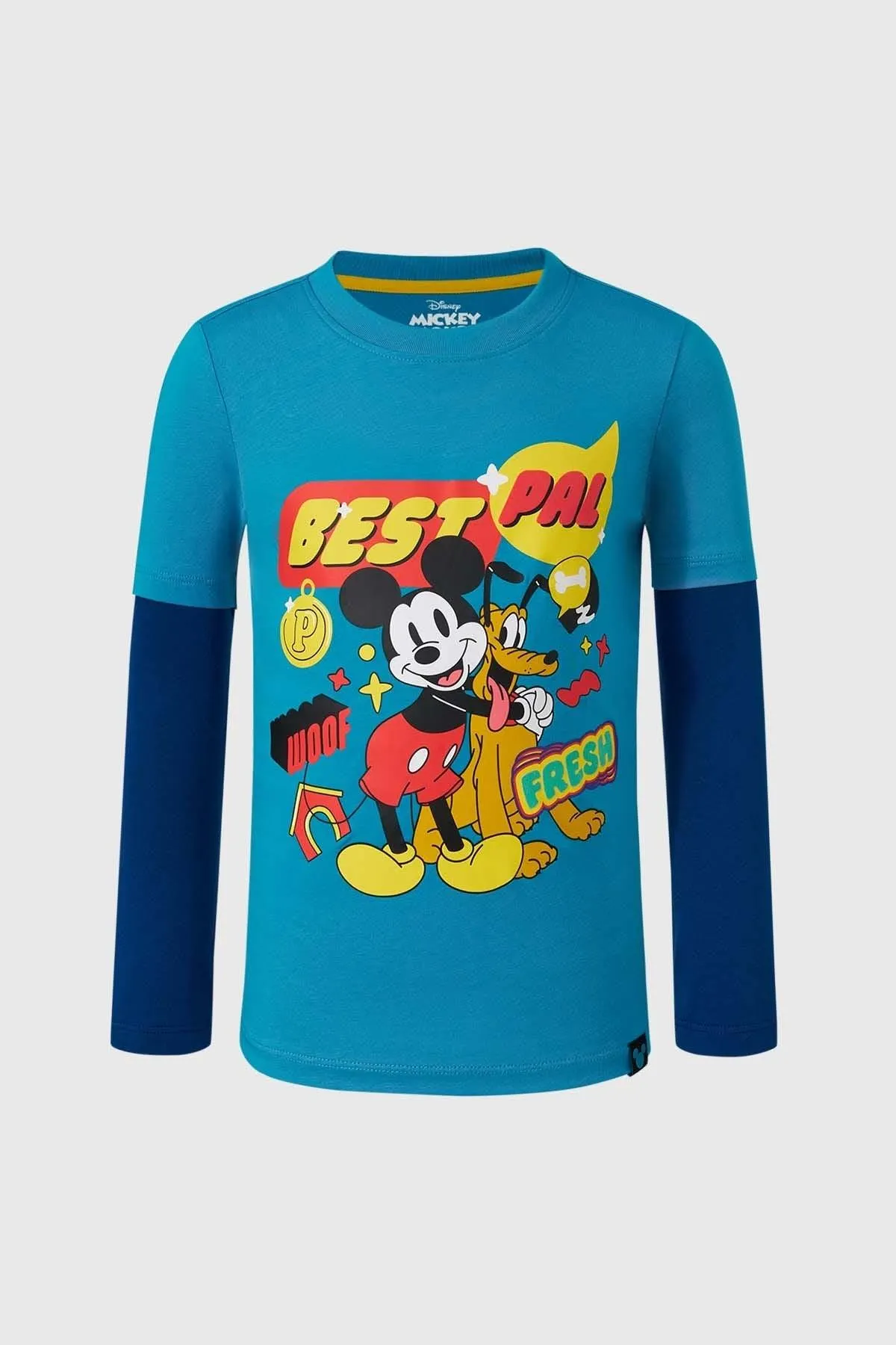 Polera Niño Mickey Y Sus Amigos Turquesa