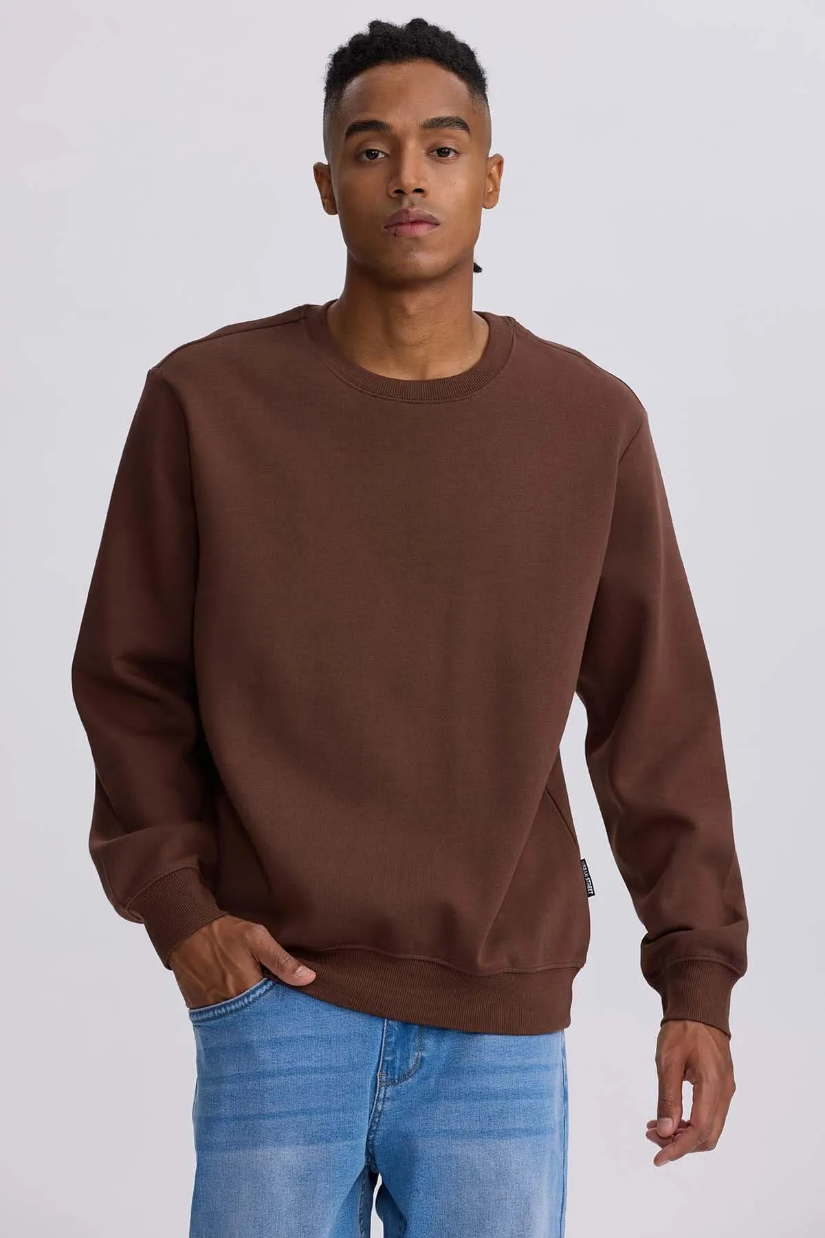 Polerón Hombre Liso Chocolate