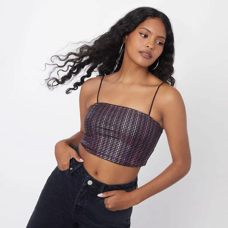 Peto Mujer Brillos Morado