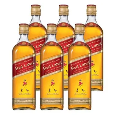 Whisky Johnnie Walker Etiqueta Roja 750 CC x6 | Liquidos.cl
