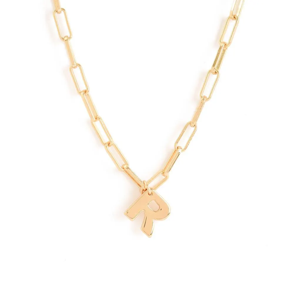 Initial collar inicial r ajustable dorado