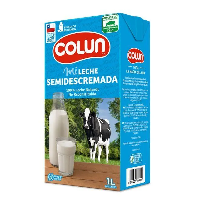 Leche Colun Semidescremada 1 L