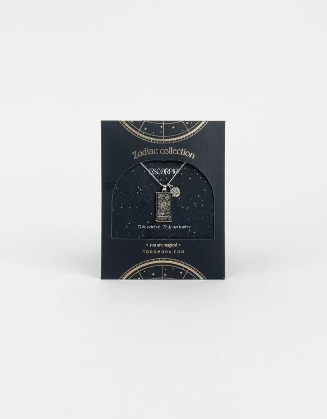 Cadena con dije de zodíaco - escorpio