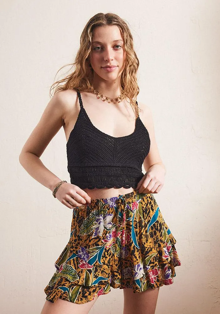 Short estampado con vuelos XS Miscelaneo 2