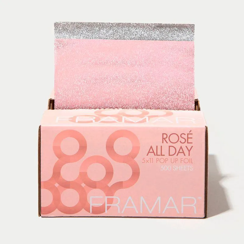 Papel aluminio Framar rosado 500 un