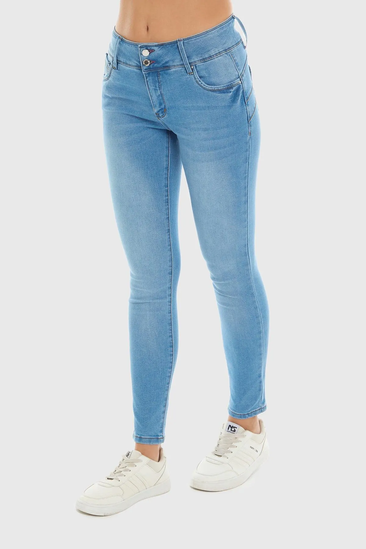 Jeans Mujer Skinny Kim Lavado Azul