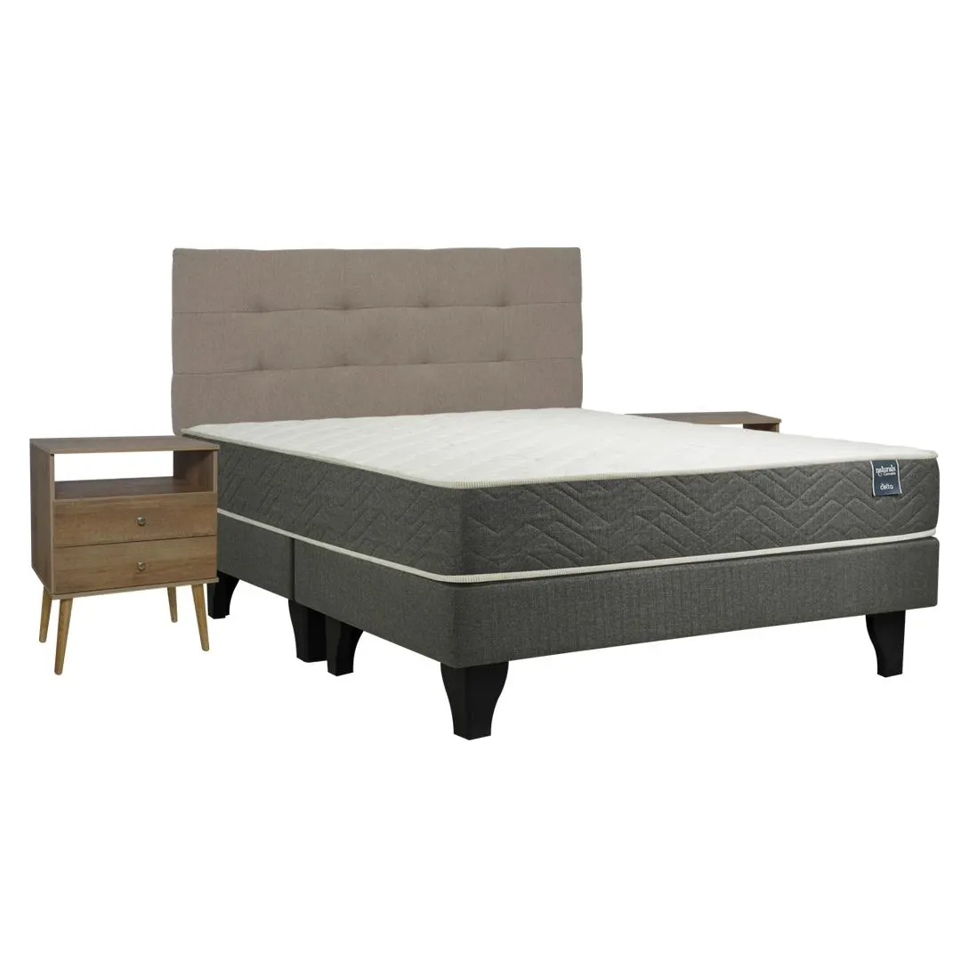 Cama Europea Naturals Cannabis + Set Aerus