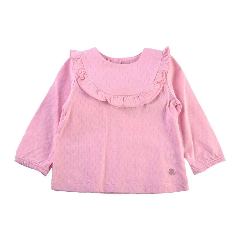 Polera Manga Larga Bebé Niña Rosado