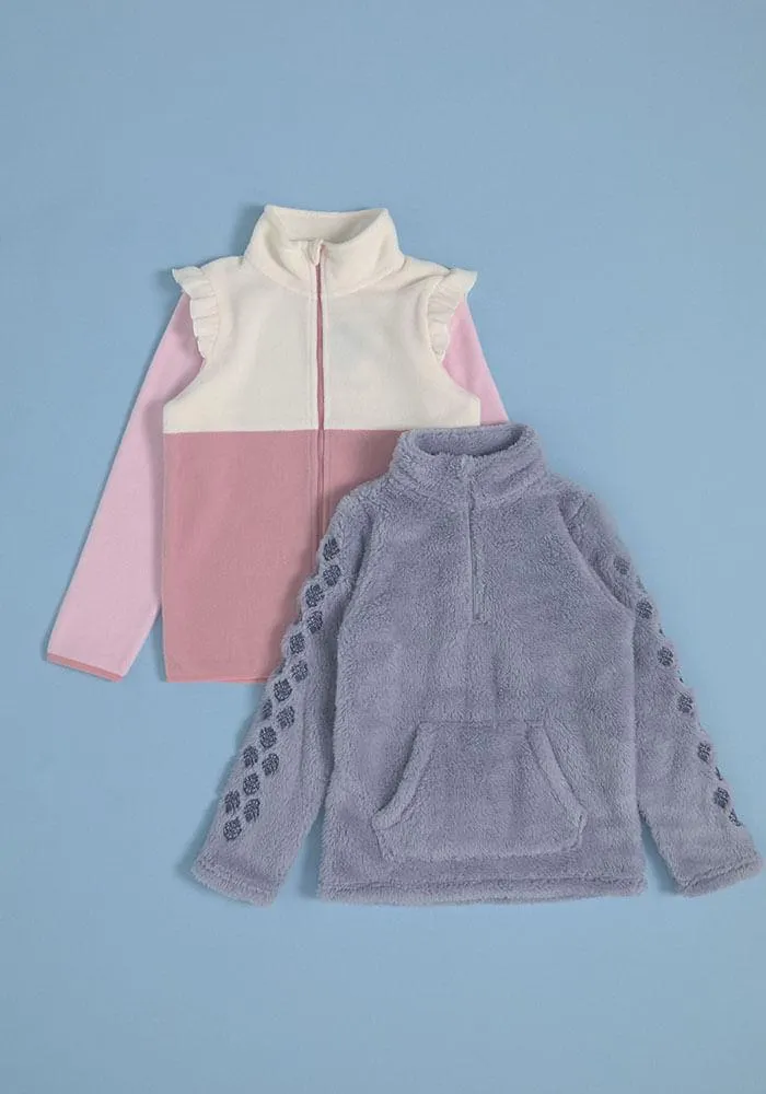 Polar Bi-Pack De Poleron Polar + Corderito Bordado