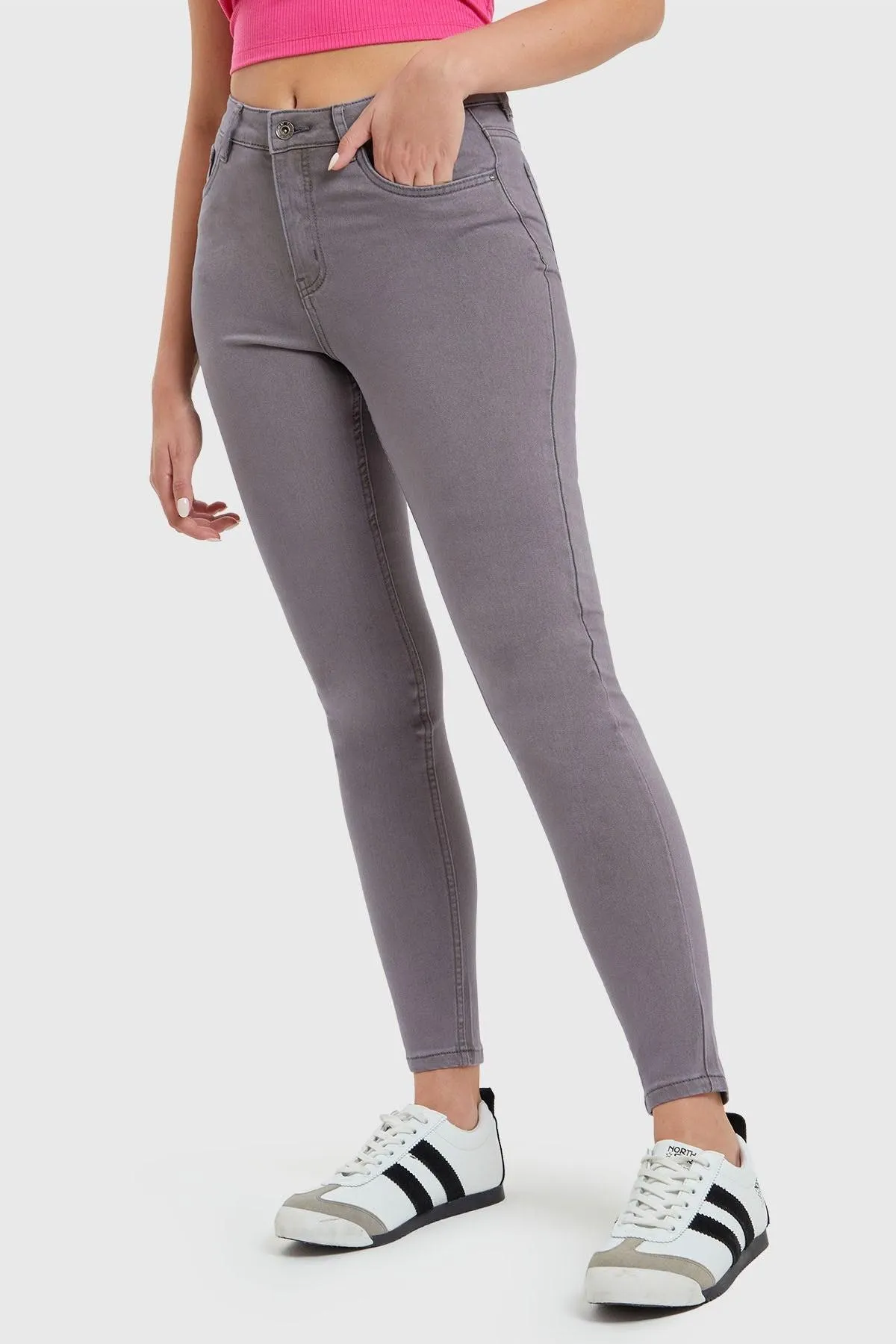 Jeans Mujer Skinny Emilia Gris