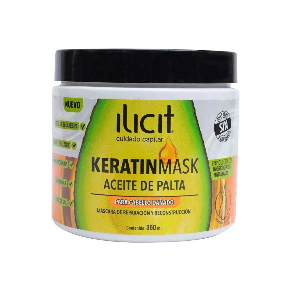 Keratinmask Aceite de Palta Reparación y Construcción Cabello Dañado 350M