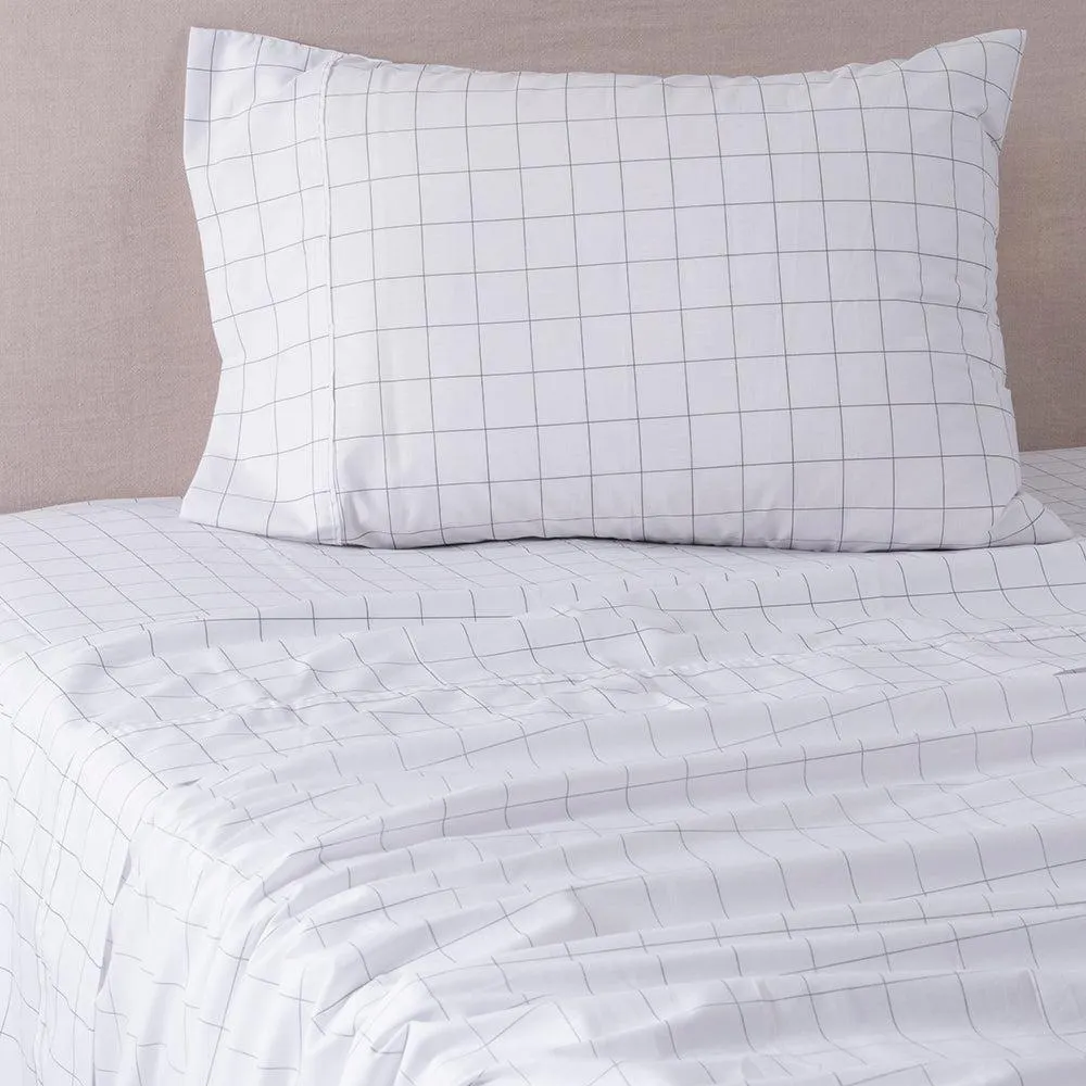 Sábana 180 Hilos Estampadas 1.5 Plazas Blanc Marengo