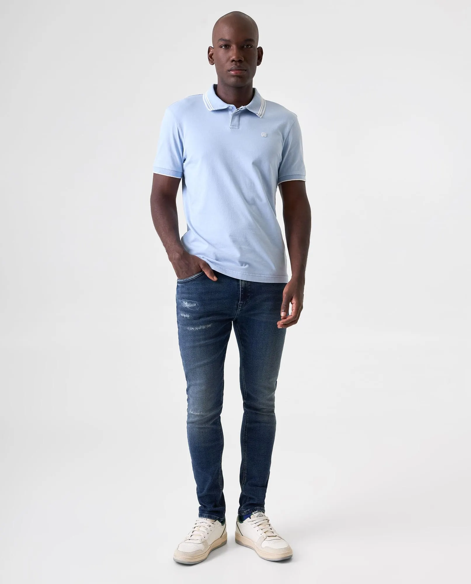 Polo Slim con estampado en punto corazón para hombre