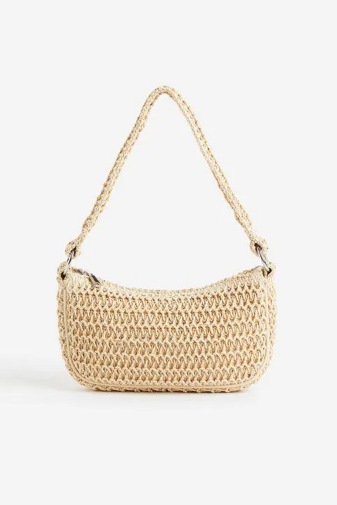 Cartera de hombro de paja