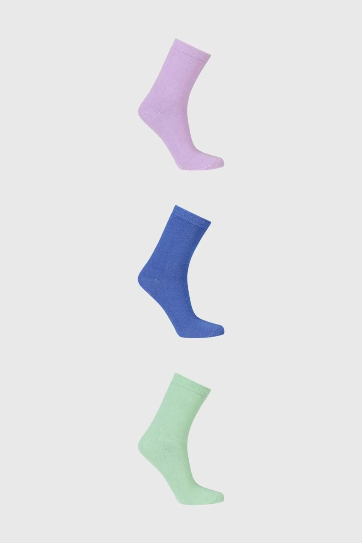 Calcetín de Vestir Mujer Tripack Azul