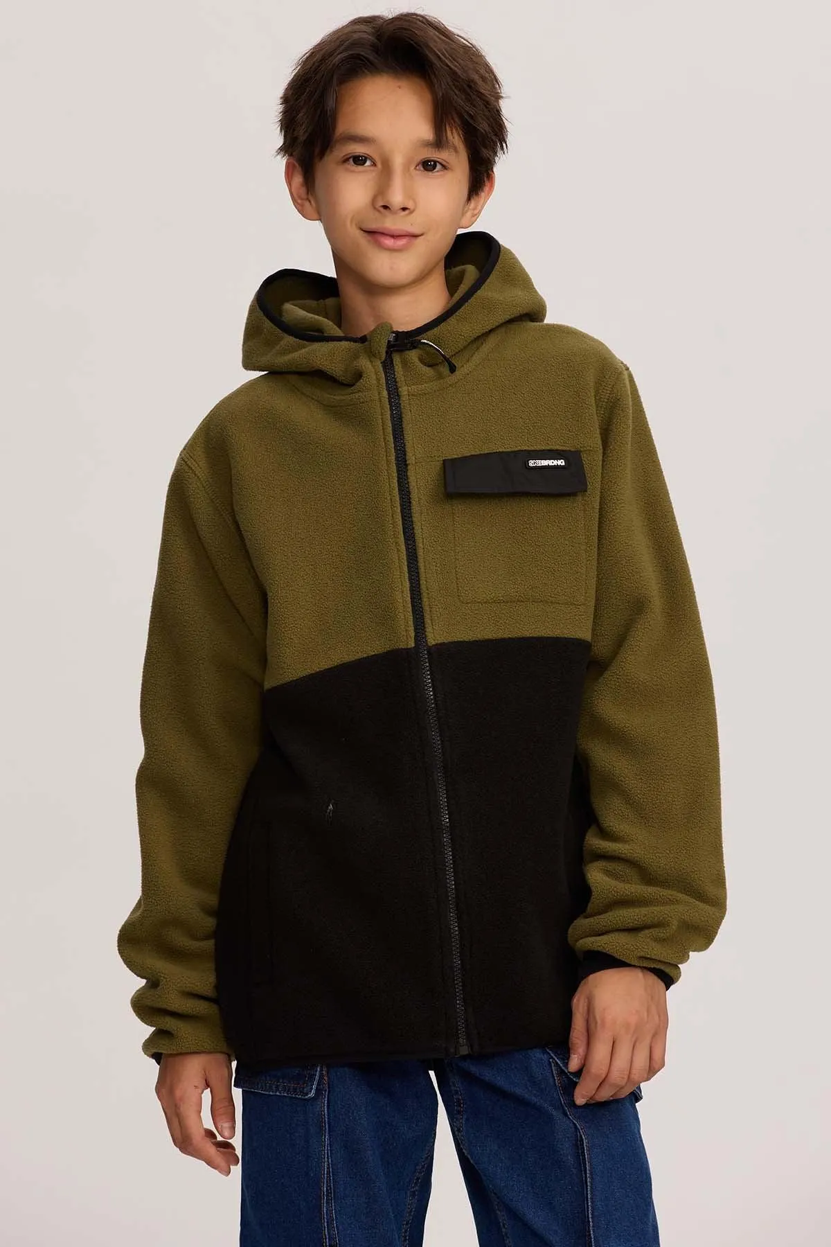 Polar Niño Con Bolsillo Verde