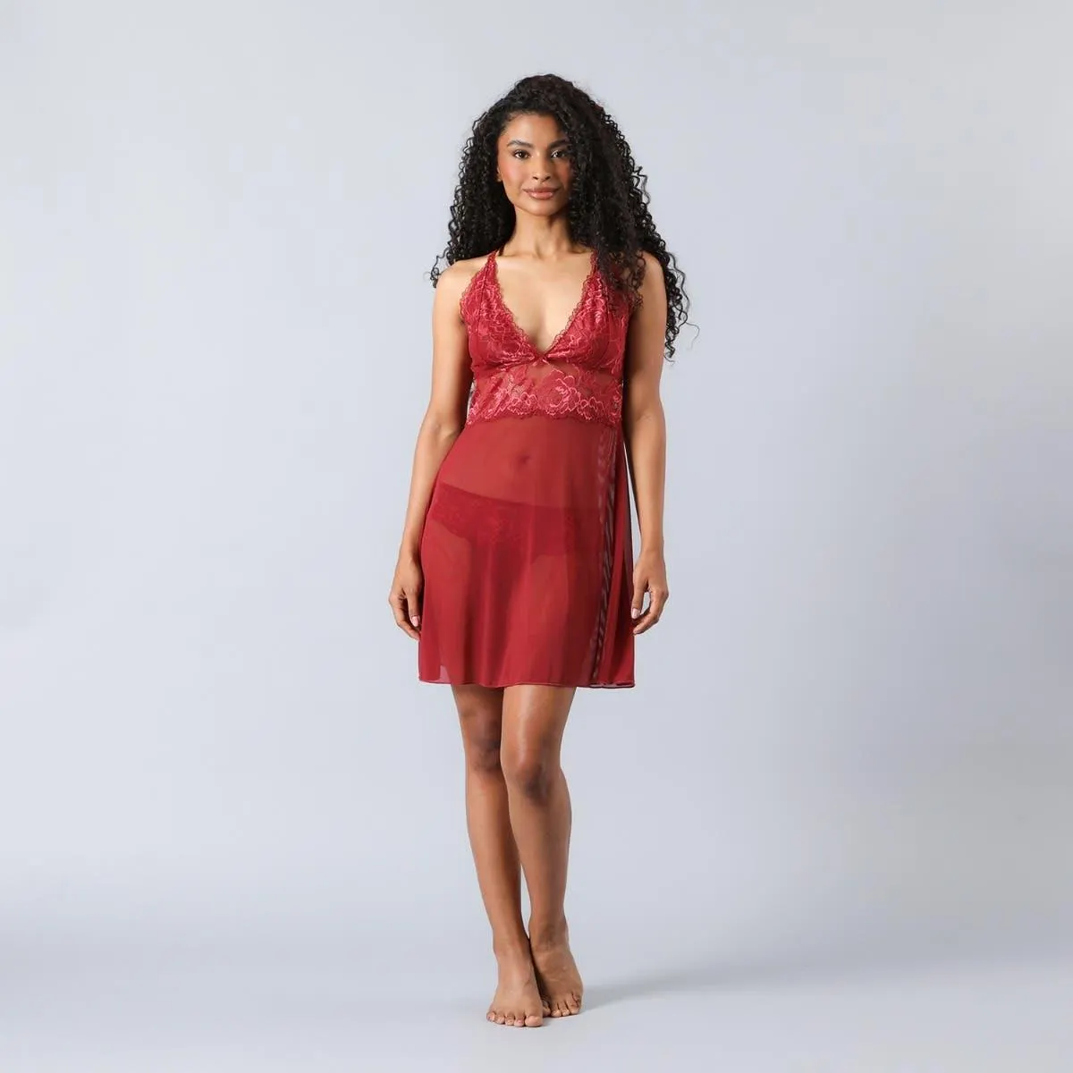 Baby Doll Encaje Bitono Con Colaless